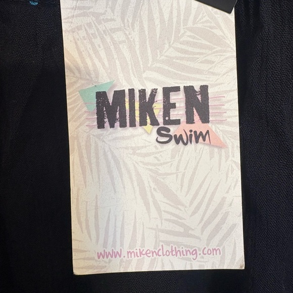 Miken Swim Cover Up Dress Women XS Black Embroidered Boho Beach Tunic - Picture 7 of 10